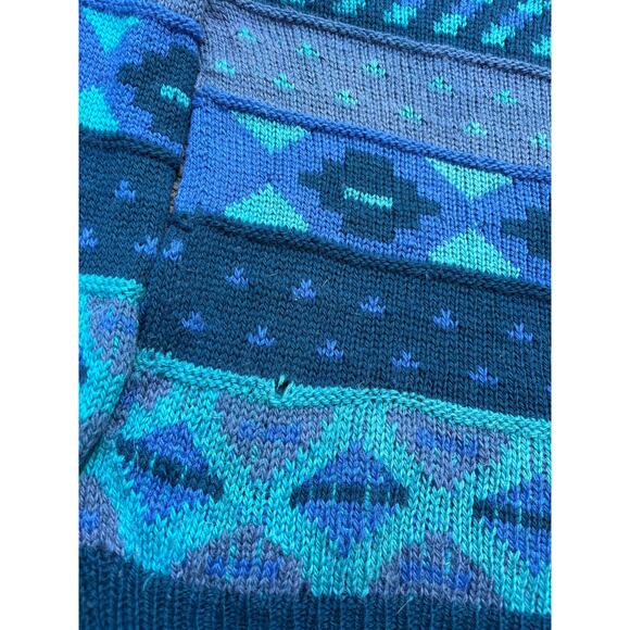 Nomadic traders sheep wool sweater made in Peru Medium retro boho cottage - Picture 4 of 5